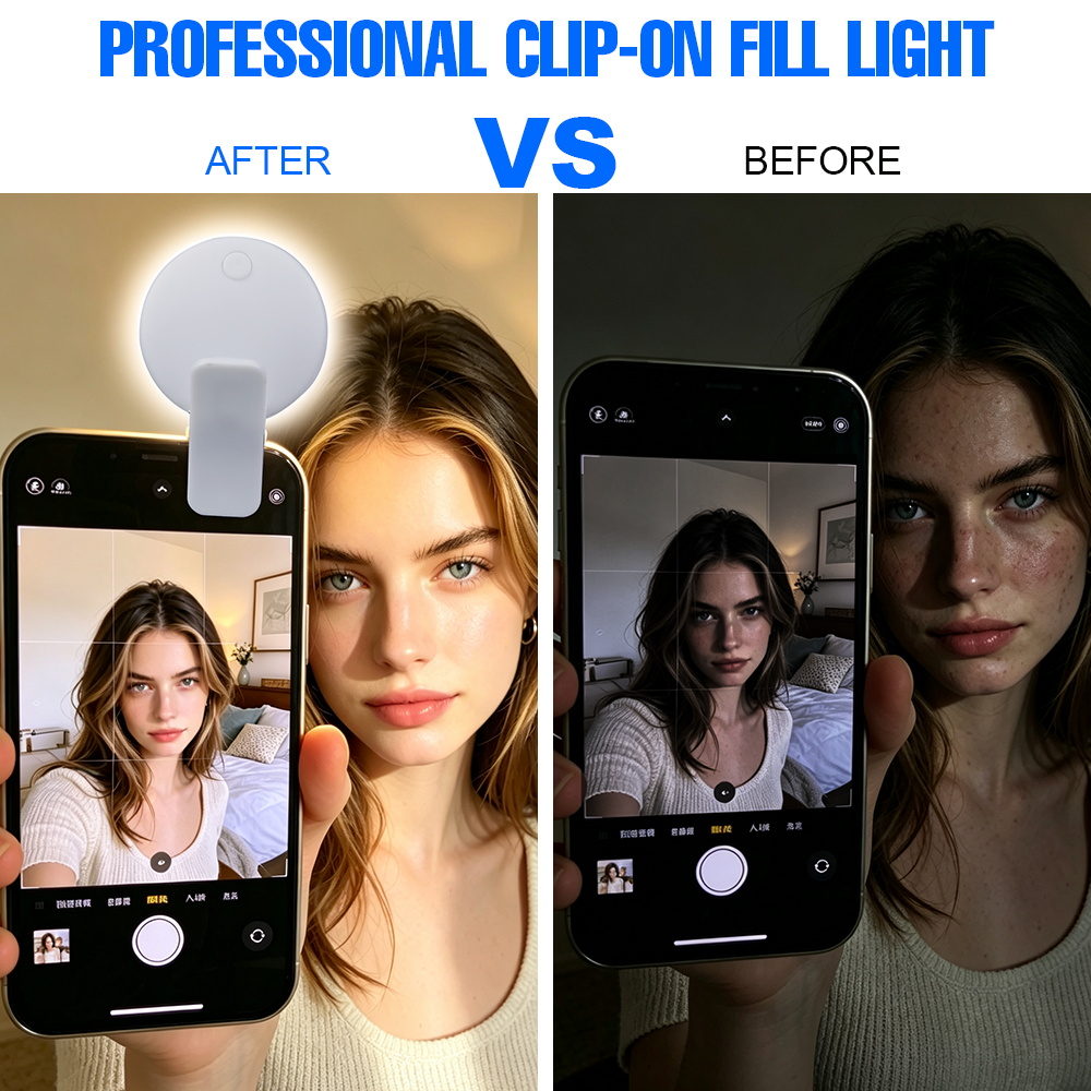 Klipsowa lampa LED do selfie,  – Photography Lighting Description recenzja i cena